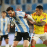 Lionel Messi James Rodriguez confrontation